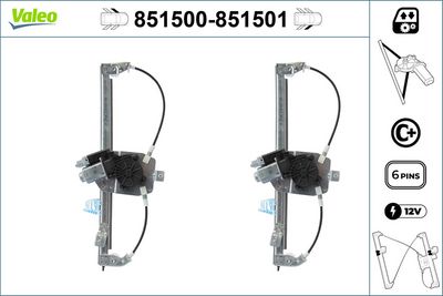 CAM MEKANİZMASI w/C+ (ÖN) (SAĞ) – Citroen C3 (6/2002>9/2009) – VL851501