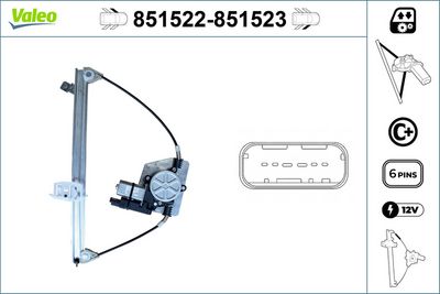 CAM MEKANİZMASI w/C+ (ÖN) (SAĞ) – Peugeot 406 (04/99>10/04) – VL851523