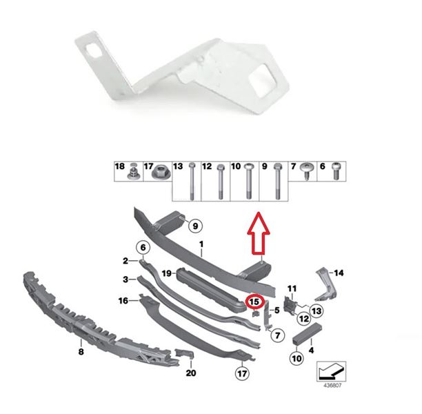 BMW ON TAMPON BRAKETI SAG ALUMINYUM F10 10>