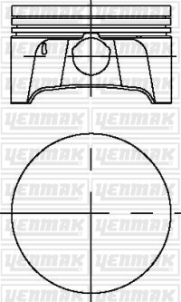 FORD MOTOR PISTON SEGMAN (79,00MM) / (STD) FOCUS ZH16 1,6 ZETEC S 16V 100PS 98>04